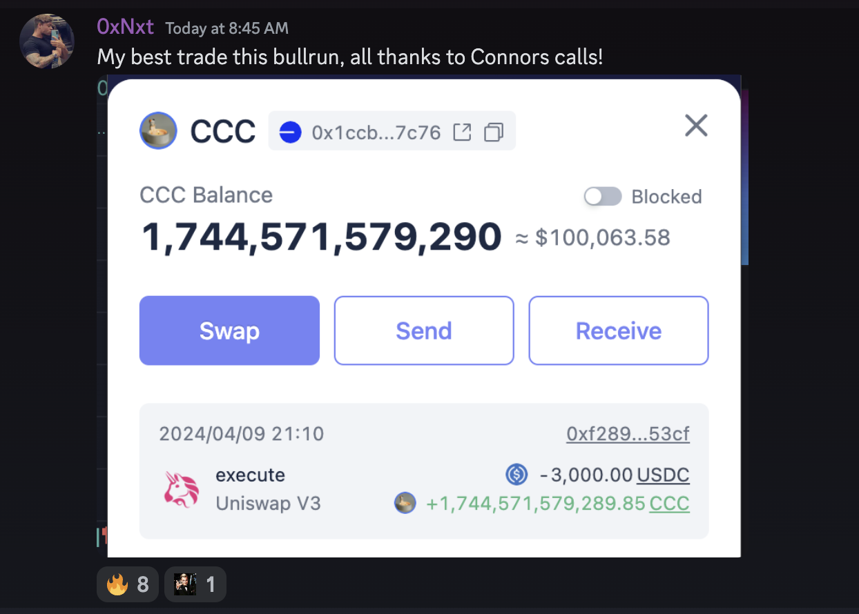 0xNxt $100K CCC trade